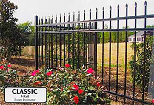 Ornamental Iron Fences Classic Style 3-Rail Fence Windsor, CA