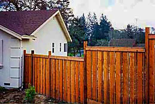 DiFranco Gate & Fence Company - Custom Recessed Board Fences - Recessed Board Fence Cap & Trim with 2" Spacing - Windsor, CA